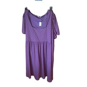 Pennington’s Purple Knit Eyelet Dress-Size 4X
Square Neckline NWT
